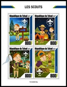Mini Sheet, Scouts, Chad,  , Organizations, Scouting