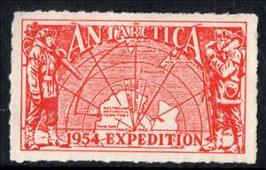 Stamp, 1954 Expedition, Cinderellas,  , Explorers, Maps