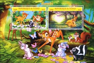 Mini Sheet, Bambi, Cinderellas,  , Comics, Disney