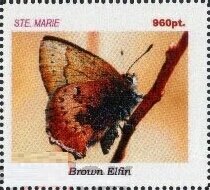 Stamp, Butterflies, Cinderellas,  , Butterflies, Insects