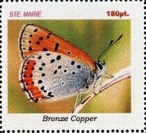 Stamp, Butterflies, Cinderellas,  , Butterflies, Insects
