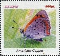 Stamp, Butterflies, Cinderellas,  , Butterflies, Insects
