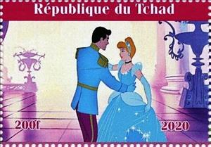 Stamp, Cinderella, Cinderellas,  , Cartoons, Disney