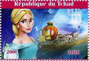 Stamp, Cinderella, Cinderellas,  , Cartoons, Disney