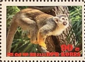 Stamp, Common squirrel monkey, Cinderellas,  , Animals (Fauna), Monkeys