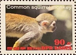 Stamp, Common squirrel monkey, Cinderellas,  , Animals (Fauna), Monkeys