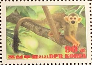 Stamp, Common squirrel monkey, Cinderellas,  , Animals (Fauna), Monkeys