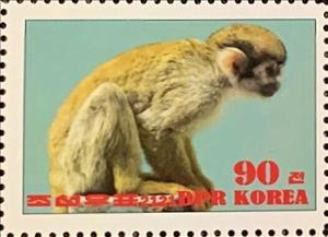 Stamp, Common squirrel monkey, Cinderellas,  , Animals (Fauna), Monkeys