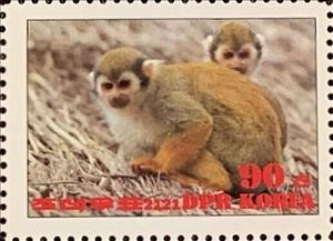 Stamp, Common squirrel monkey, Cinderellas,  , Animals (Fauna), Monkeys