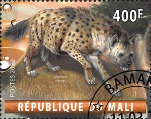 Stamp, Crocuta crocuta, Cinderellas,  , Animals (Fauna), Hyenas, Mammals