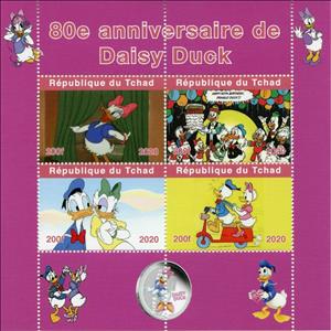 Mini Sheet, Daisy Duck, Cinderellas,  , Cartoons, Disney