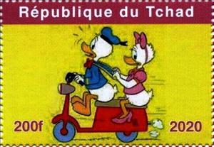 Stamp, Daisy Duck, Cinderellas,  , Cartoons, Disney