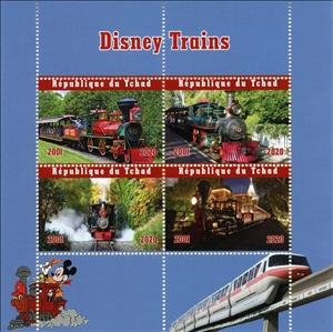 Mini Sheet, Disney Trains, Cinderellas,  , Cartoons, Disney
