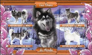 Mini Sheet, Dogs, Cinderellas,  , Animals (Fauna), Dogs, Mammals