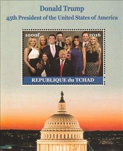 Souvenir Sheet, Donald Trump and family, Cinderellas,  , Famous People, Heads of State
