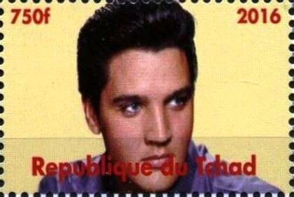 Stamp, Elvis Presley, Cinderellas,  , Famous People, Musicians, Singers