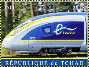 Stamp, Eurostar, Cinderellas,  , Locomotives, Railways