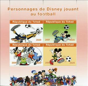 Mini Sheet, Football, Cinderellas,  , Cartoons, Disney