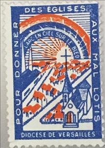 Stamp, For homeless of Versailles, Cinderellas,  , Churches - Cathedrals - Basilicas - Chapels, Religion