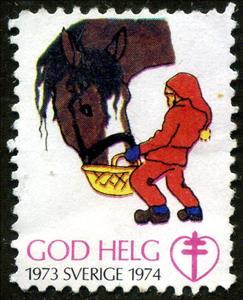 Stamp, God Helg 1973-1974, Cinderellas,  , Christmas