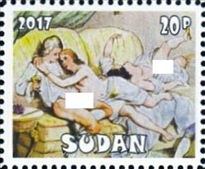 Stamp, Julius Nisle (1812-1850), Cinderellas,  , Nudes, Paintings, People, Women