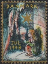 Stamp, Man and Child, Cinderellas,  , Christmas
