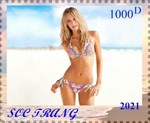 Stamp, Models, Cinderellas,  , Beaches, Models, Photographs, Sea, Women