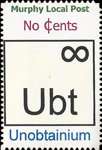 Stamp, Murphy Local Post: Unobtainium, Cinderellas,  , Science, Science Fiction