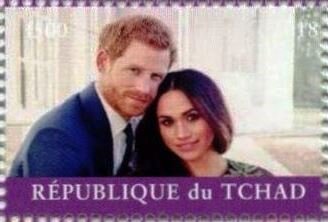 Stamp, Prince Harry and Meghan, Royal Wedding, Cinderellas,  , Royalty, Weddings