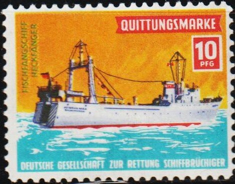Receipt Stamp. Trawler. Rescue of Shipwrecked