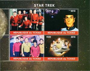 Mini Sheet, Star Trek, Cinderellas,  , Science Fiction, Star Trek
