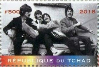 Stamp, The Beatles, Cinderellas,  , Famous People, Musicians, Singers, The Beatles