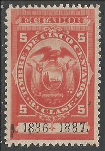 Stamp, Coat of Arms Overprinted, Ecuador,  , Coats of Arms