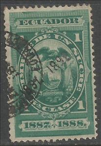 Stamp, Coat of Arms Overprinted, Ecuador,  , Coats of Arms