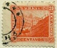 Stamp, Landscape, Ecuador,  , Telegraphy
