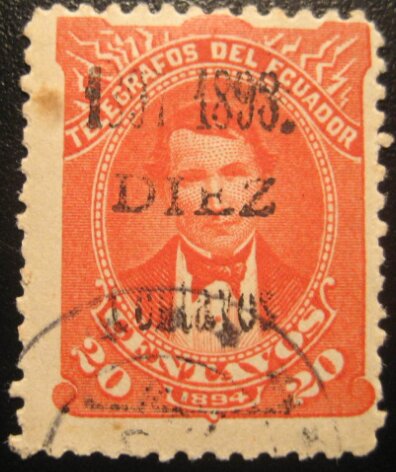 Vicente Rocafuerte Overprinted