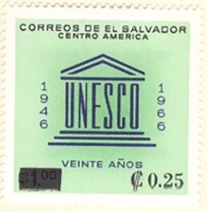 20th anniversary of UNESCO, Surcharged