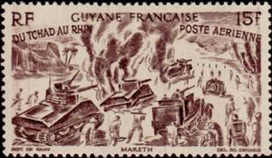 Stamp, Chad to the Rhine, French Colonies,  