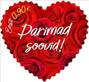 Stamp, Valentine's Day, Estonia,  , Hearts, Roses