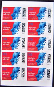 Mini Sheet, Digital Change at Deutsche Post : The Stamp Becomes Digital, Germany, Federal Republic,  , Postal Services, Technology