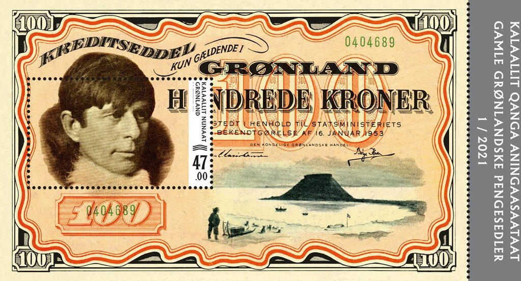 Knud Rasmussen 100 Kroner Banknote of 1953