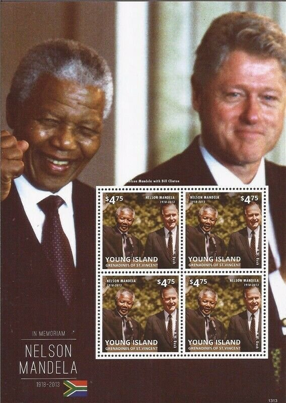 Nelson Mandela with Bill Clinton