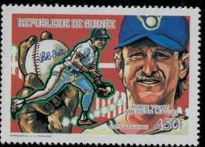 Stamp, Robin Yount, Guinea,  