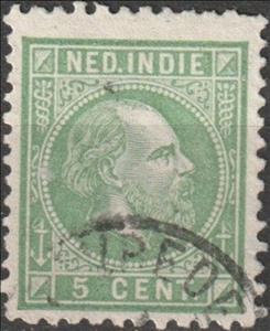 Stamp, King William III, Netherlands East Indies,  , Famous People, Heads of State, Kings, Men, Royalty