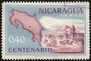 Stamp, Map Cartago, Nicaragua,  , Maps