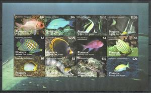 Mini Sheet, Various Fishes, Penrhyn,  , Animals (Fauna), Fishes, Sea Life