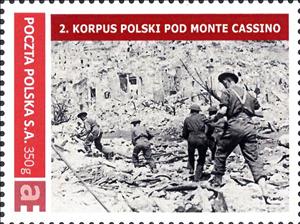 Stamp, As a tribute to the soldiers of the Polish 2nd Corps fightin, Personalized and Private Mail Stamps,  , Anniversaries and Jubilees, Battle