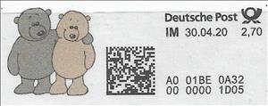 Stamp, Two Bears, Personalized and Private Mail Stamps,  , Animals (Fauna), Bears