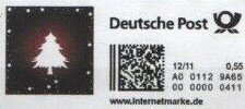 Stamp, White Tree, Personalized and Private Mail Stamps,  , Christmas, Trees