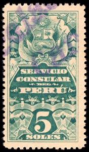Stamp, Coat of Arms, Peru,  , Coats of Arms
